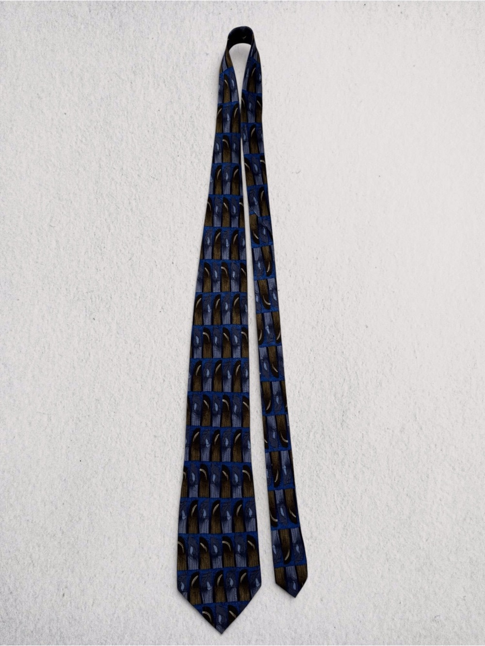 Vintage J. Garcia Northern Lights Navy Patterned Tie